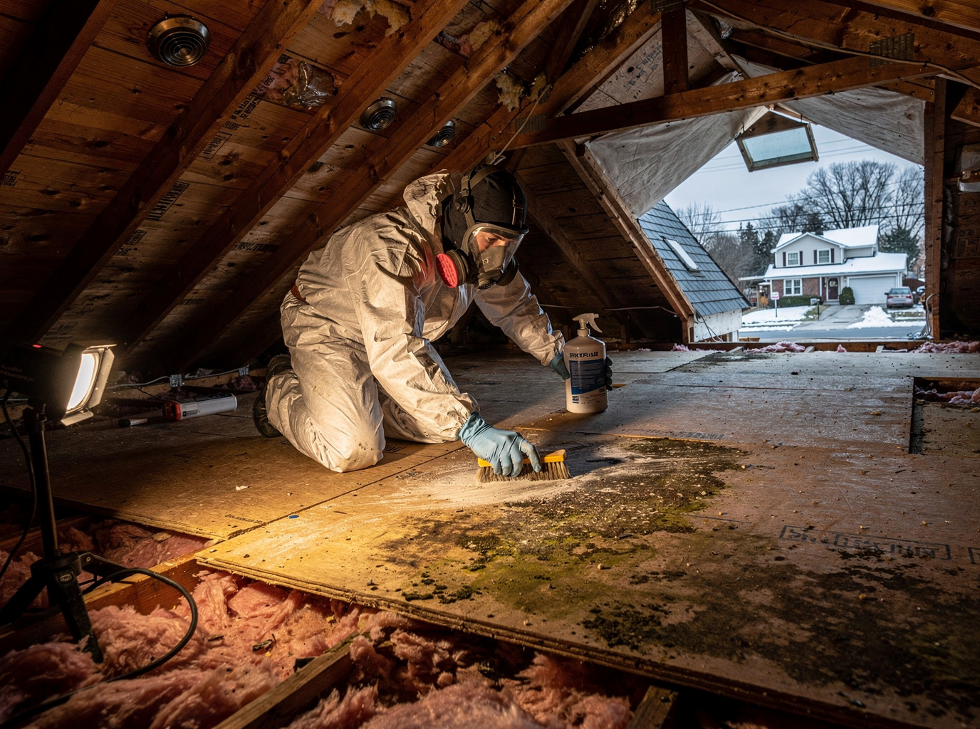 Fixing Attic Mold in Split-Level Homes Common in Rochester Suburbs